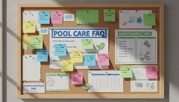 Bakım notlarının ve çizelgelerin asılı olduğu mantar pano