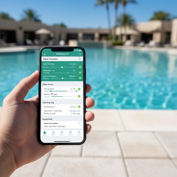 Telefon not uygulamasında saklanan havuz bakım kayıtları