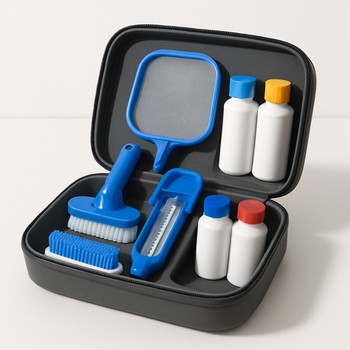 Küçük havuzlar için kullanılan basit temizlik ve bakım seti