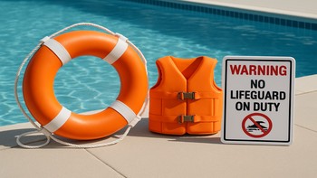 Can yelekleri, bariyerler ve güvenlik ürünlerinden oluşan set