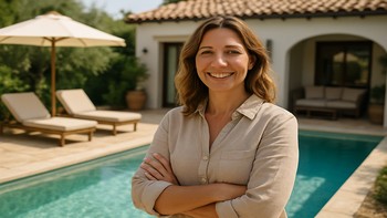 Yazlık sahibi bir müşterinin portre fotoğrafı