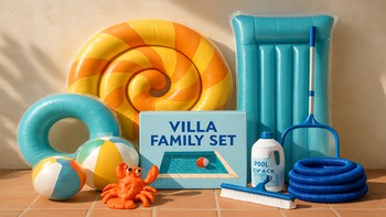 Aileler için tasarlanmış villa havuzu seti
